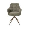 Bell, chaise à accoudoirs - piétement steelbrown - pivotante - relax - confort ressorts - combi Calabria/Vada
