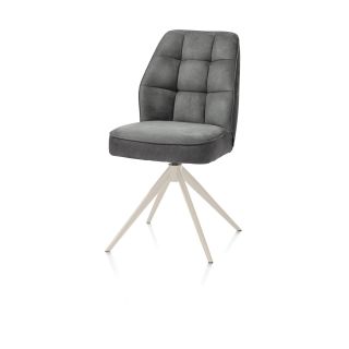 Bell, chaise - piétement crème - pivotante - relax - confort ressorts - tissu Calabria