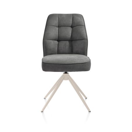 Bell, chaise - piétement crème - pivotante - relax - confort ressorts - tissu Calabria