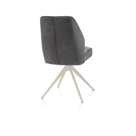 Bell, chaise - piétement crème - pivotante - relax - confort ressorts - tissu Calabria