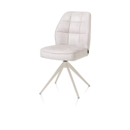 Bell, chaise - piétement crème - pivotante - relax - confort ressorts - tissu Calabria