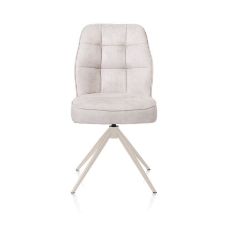 Bell, chaise - piétement crème - pivotante - relax - confort ressorts - tissu Calabria