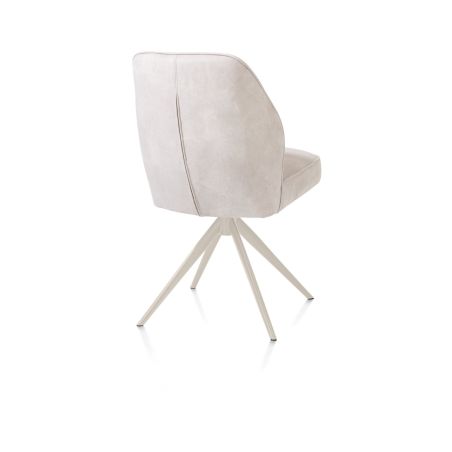 Bell, chaise - piétement crème - pivotante - relax - confort ressorts - tissu Calabria