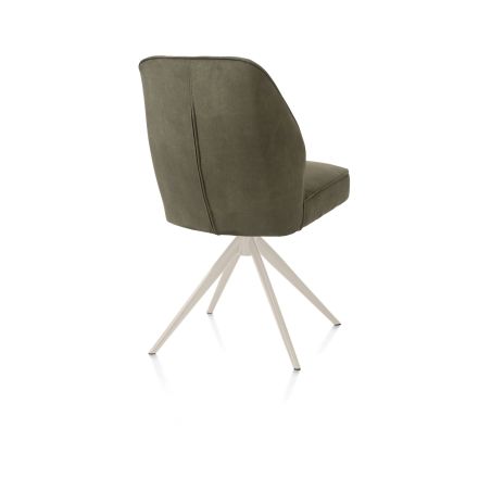 Bell, chaise - piétement crème - pivotante - relax - confort ressorts - tissu Calabria