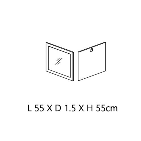 Miroir carré ANTONIO 55 cm