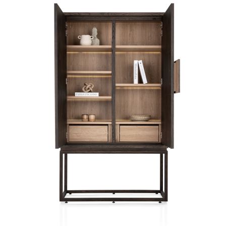Amsterdam, armoire 120 cm - 2 portes + 2 tiroirs (+ LED) - Henders and Hazel