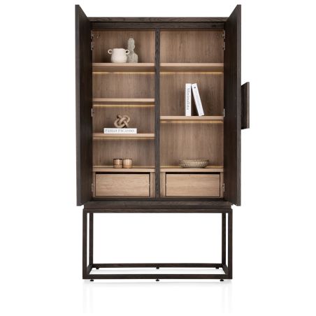 Amsterdam, armoire 120 cm - 2 portes + 2 tiroirs (+ LED) - Henders and Hazel
