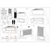 Amsterdam, armoire 120 cm - 2 portes + 2 tiroirs (+ LED) - Henders and Hazel