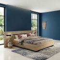 Litadulte 160 cm DANIEL en décor chêne cuivre avec éclairage LED inclus