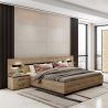 Litadulte 160 cm DANIEL en décor chêne cuivre avec éclairage LED inclus