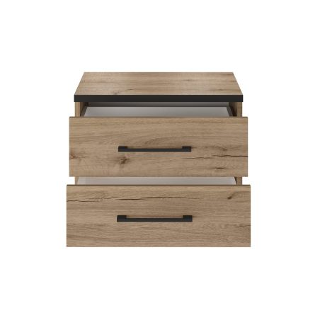 Chevet DANIEL en decor chene cuivre avec 2 tiroirs