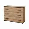 Commode DANIEL en décor chêne cuivre avec 3 tiroirs