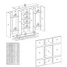 Armoire 244 cm DANIEL avec 3 portes coulissantes en décor chêne cuivre
