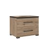 Chambre adulte DANIEL avec armoire 3 portes couissantes en décor chêne cuivre
