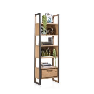 Metalo, bibliotheque 1-tiroir + 5-niches - 65 cm - Henders&Hazel