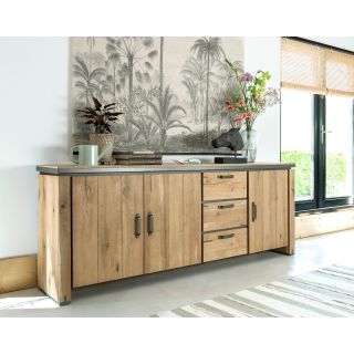 Buffet Farmland 2-portes + 2-tiroirs + 1-niche - 180 cm (+ LED) - Henders&Hazel