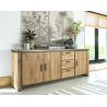 Buffet Farmland 2-portes + 2-tiroirs + 1-niche - 180 cm (+ LED) - Henders&Hazel