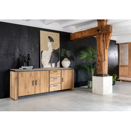 Buffet Farmland 3-portes + 3-tiroirs - 210 cm - Henders&Hazel