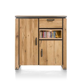 Highboard Farmland 2-portes + 1-tiroir + 1-niche - 125 cm (+ LED) - Henders&Hazel