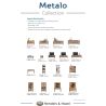Metalo, armoire 2-portes + 2-tiroirs + 1-niche (+ LED) - Henders&Hazel