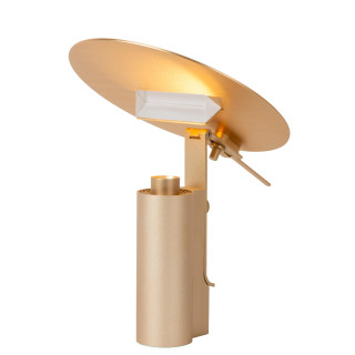Lucide FITS - Lampe de table - Ø 20 cm - LED - 1x7W 3000K - Or Mat / Laiton - Premium