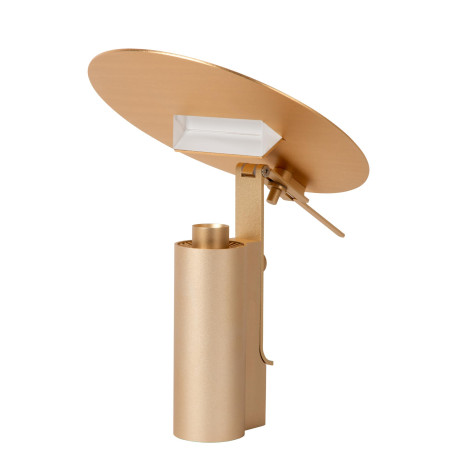 Lucide FITS - Lampe de table - Ø 20 cm - LED - 1x7W 3000K - Or Mat / Laiton - Premium