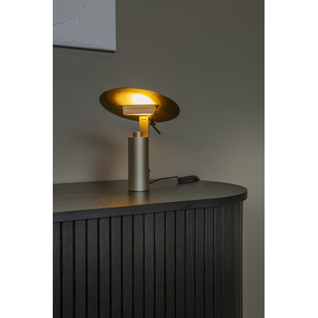 Lucide FITS - Lampe de table - Ø 20 cm - LED - 1x7W 3000K - Or Mat / Laiton - Premium