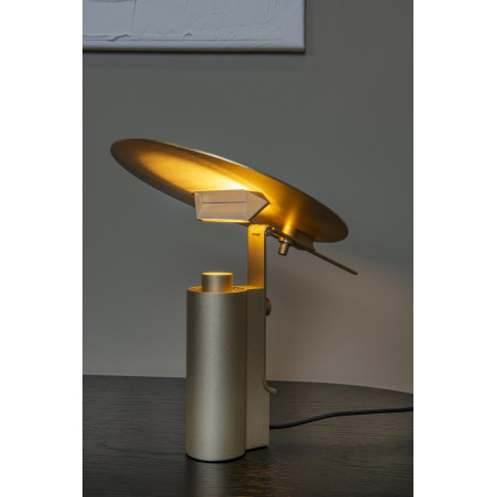 Lucide FITS - Lampe de table - Ø 20 cm - LED - 1x7W 3000K - Or Mat / Laiton - Premium