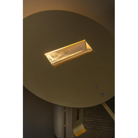 Lucide FITS - Lampe de table - Ø 20 cm - LED - 1x7W 3000K - Or Mat / Laiton - Premium