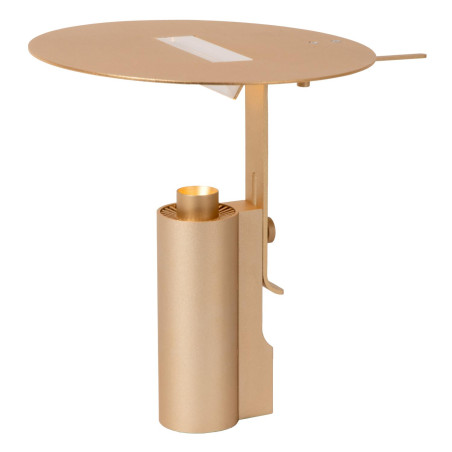 Lucide FITS - Lampe de table - Ø 20 cm - LED - 1x7W 3000K - Or Mat / Laiton - Premium