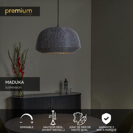 Lucide MADUKA - Suspension - 1xE27 - Noir - Premium