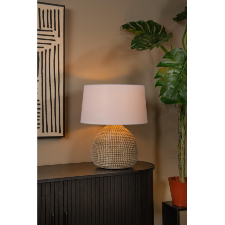 Lucide MADUKA - Lampe de table - Ø 45 cm - 1xE27 - Naturel - Premium