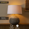 Lucide MADUKA - Lampe de table - Ø 45 cm - 1xE27 - Naturel - Premium