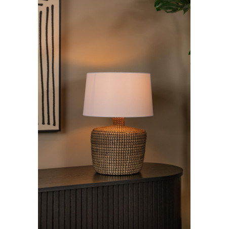 Lucide AMBALA - Lampe de table - Ø 35 cm - 1xE27 - Naturel - Premium