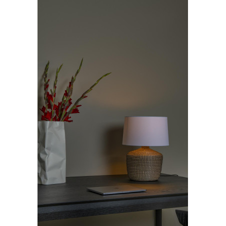 Lucide AMBALA - Lampe de table - Ø 45 cm - 1xE27 - Naturel - Premium