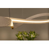 Lucide SLALOM - Suspension - LED Dim. - CCT - 1x80W 2200K/4000K - Crème - Premium
