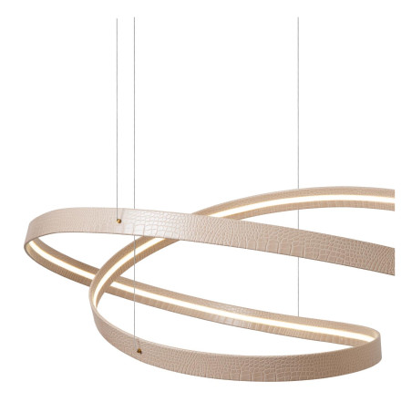 Lucide SLALOM - Suspension - LED Dim. - CCT - 1x80W 2200K/4000K - Crème - Premium