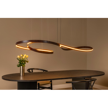 Lucide SLALOM - Suspension - LED Dim. - CCT - 1x80W 2200K/4000K - Café - Premium