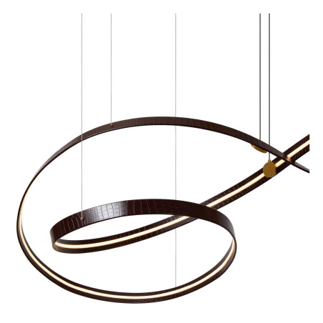 Lucide SLALOM - Suspension - LED Dim. - CCT - 1x80W 2200K/4000K - Café - Premium