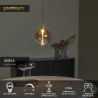 Lucide GISELA - Suspension - Ø 16 cm - LED Dim. - 1x5W 2700K - Ambre - Premium
