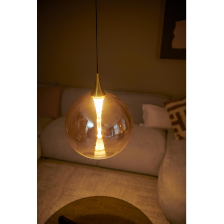Lucide GISELA - Suspension - Ø 30 cm - LED Dim. - 1x9,4W 2700K - Ambre - Premium