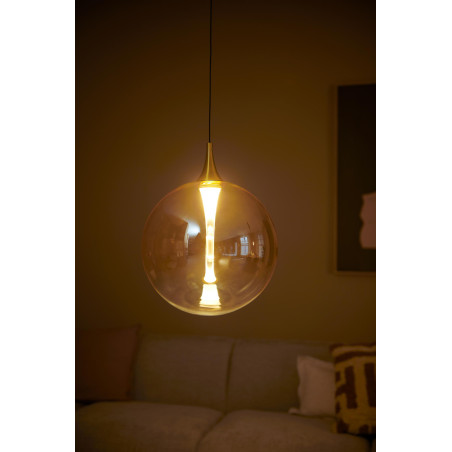 Lucide GISELA - Suspension - Ø 30 cm - LED Dim. - 1x9,4W 2700K - Ambre - Premium
