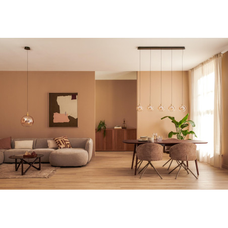 Lucide GISELA - Suspension - Ø 30 cm - LED Dim. - 1x9,4W 2700K - Ambre - Premium