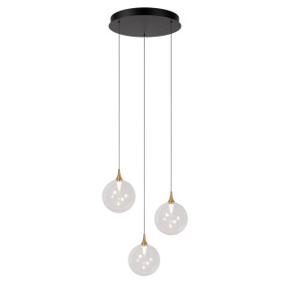 Lucide GISELA - Suspension - Ø 36 cm - LED Dim. - 3x4,3W 2700K - Transparent - Premium