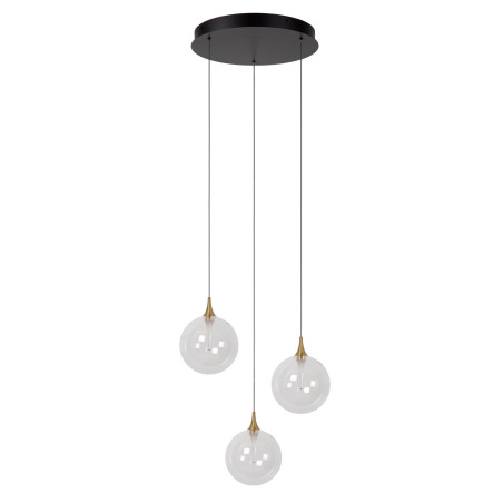 Lucide GISELA - Suspension - Ø 36 cm - LED Dim. - 3x4,3W 2700K - Transparent - Premium