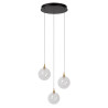 Lucide GISELA - Suspension - Ø 36 cm - LED Dim. - 3x4,3W 2700K - Transparent - Premium