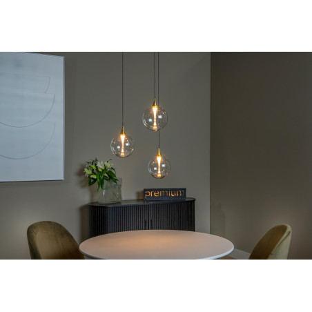 Lucide GISELA - Suspension - Ø 36 cm - LED Dim. - 3x4,3W 2700K - Transparent - Premium