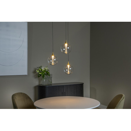 Lucide GISELA - Suspension - Ø 36 cm - LED Dim. - 3x4,3W 2700K - Transparent - Premium