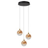 Lucide GISELA - Suspension - Ø 36 cm - LED Dim. - 3x4,3W 2700K - Ambre - Premium