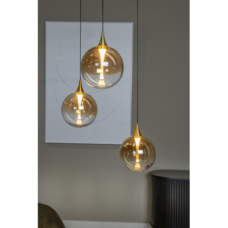 Lucide GISELA - Suspension - Ø 36 cm - LED Dim. - 3x4,3W 2700K - Ambre - Premium